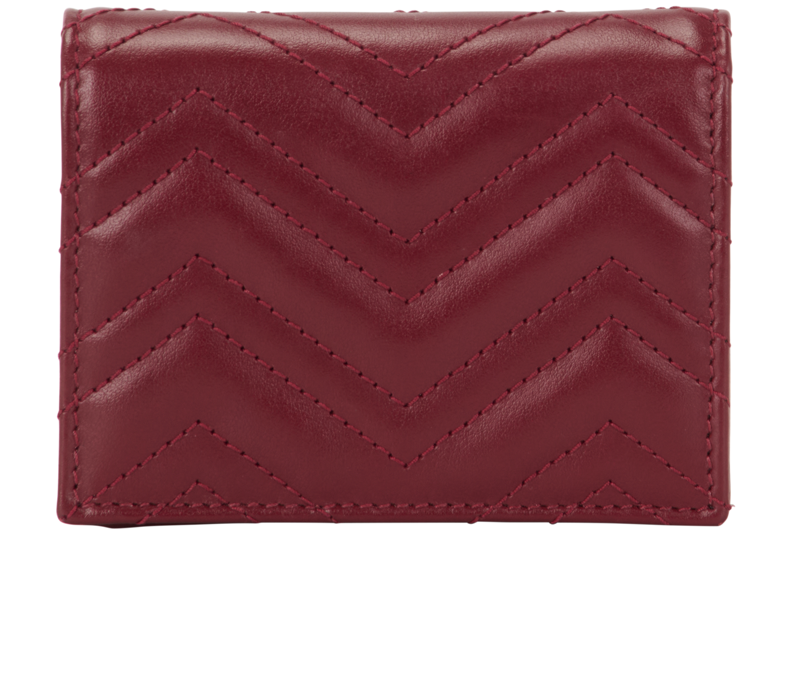 Gucci GG Marmont Card Case Wallet, &pound;220, Accessories, Burgundy, Leather, Back view